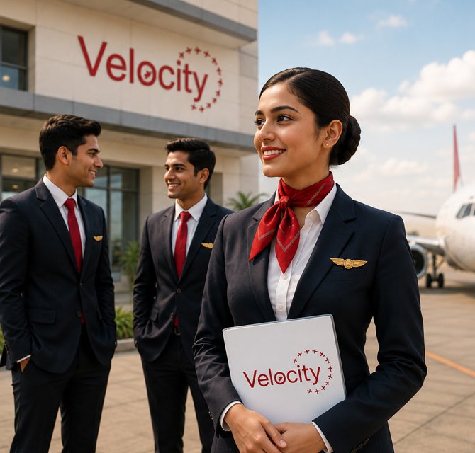 Velocity students at aviation academy